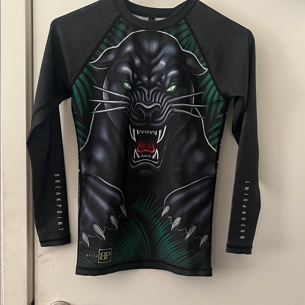 Breakpoint Kids Black Panther Jiujitsu Rashguard, Kids Large